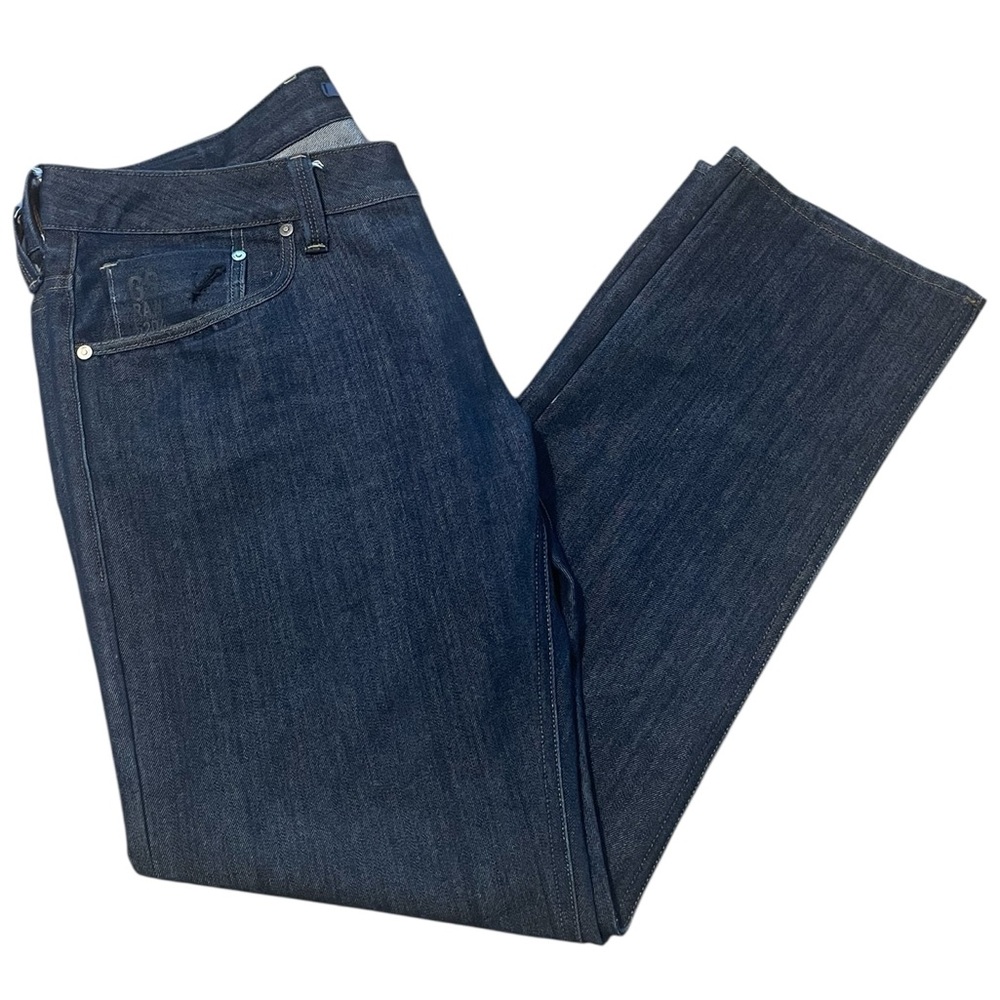 G Star Raw‎ Attac Slim Straight Jeans, Size 36x32, Dark Wash, EUC